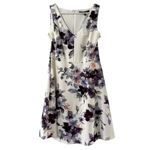 White House Black Market Floral Print Dress, petite